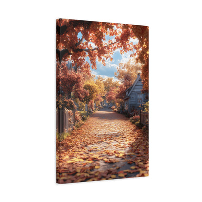 Autumn Landscape Canvas Wall Art Print, Fall Decor, Home Decoration, Nature Artwork, Seasonal Gift, Cozy Vibes, Rustic Wall Decor