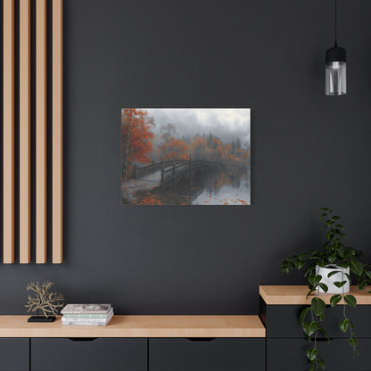 Autumn Landscape Canvas Print, Cozy Home Decor, Fall Artwork for Living Room, Gift for Nature Lovers, Fall Themed Wall Art