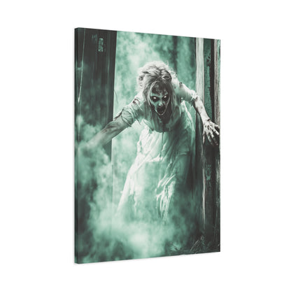 Haunting Matte Canvas Print, Wall Art for Halloween, Scary Decor, Spooky Home Decoration, Horror Lovers Gift, Creepy Artwork