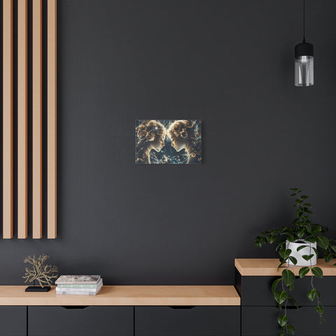 Celestial Gemini Canvas Print, Cosmic Art, Home Decor, Gift for Her, Astrology Wall Art, Unique Artwork, Gallery Wall