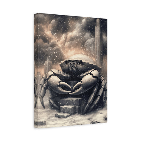 Intricate Crab Art Canvas Print, Coastal Decor, Ocean Lover Gift, Modern Wall Art, Nautical Home Accent
