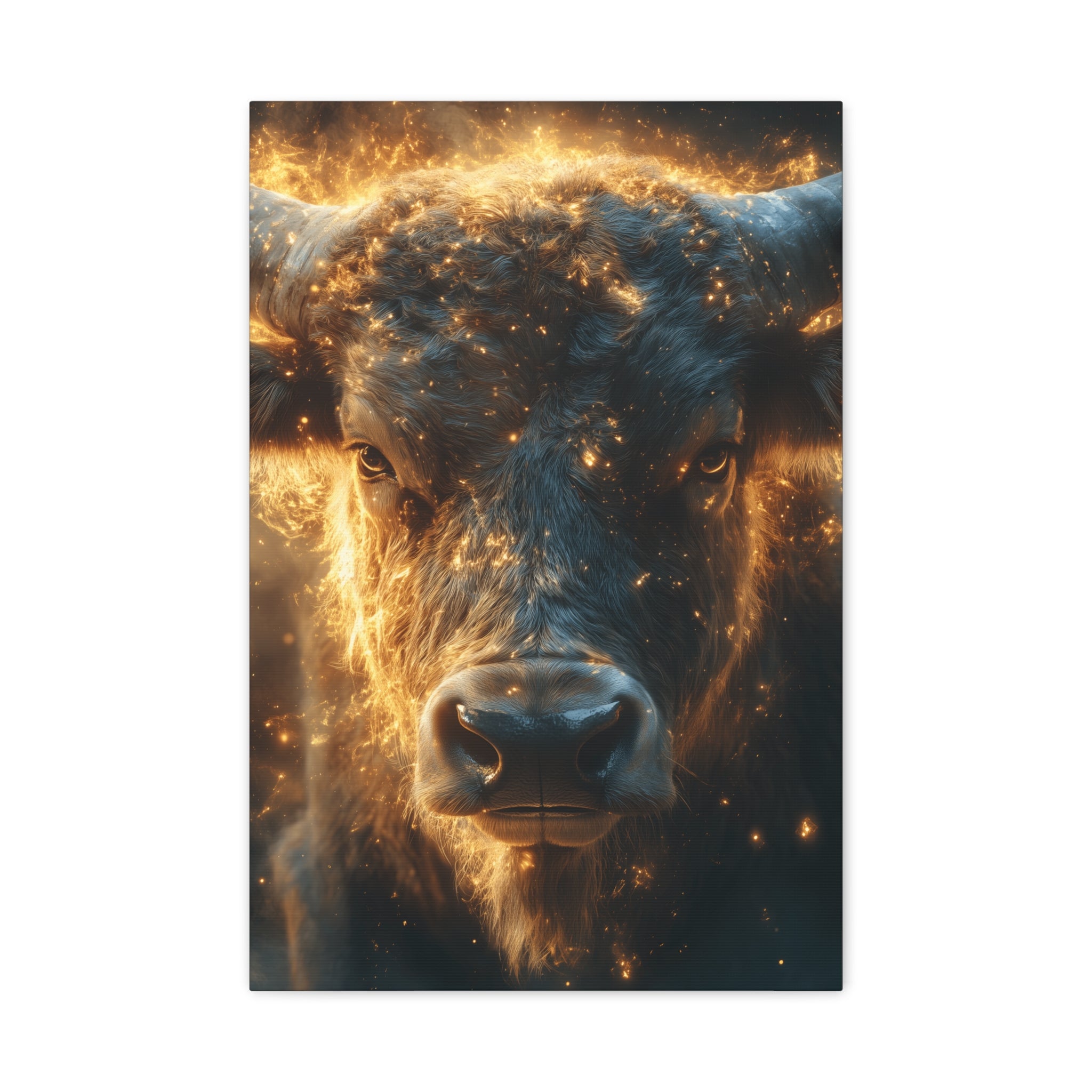 Stretched Canvas Wall Art, Bull Artwork for Home Decor, Rustic Farmhouse Style, Perfect Gift for Animal Lovers, Ideal for Living Room [...]