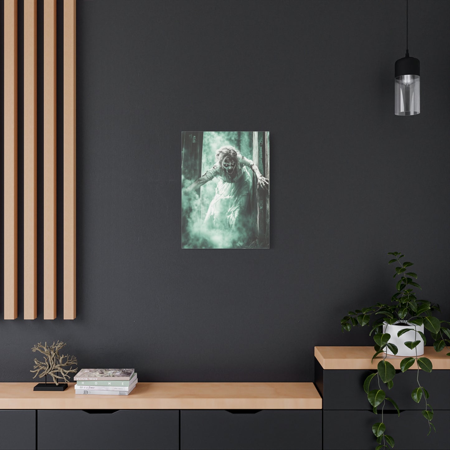 Haunting Matte Canvas Print, Wall Art for Halloween, Scary Decor, Spooky Home Decoration, Horror Lovers Gift, Creepy Artwork