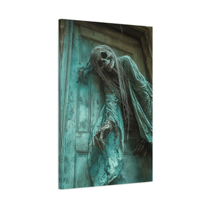 Eerie Ghost Wall Art Canvas, Perfect for Halloween Decor, Creepy Artwork for Home, Macabre Gift Idea, Spooky Room Accent