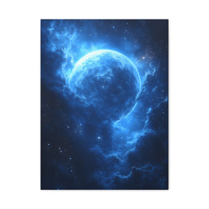 Stellar Canvas Art Print, Galaxy Wall Décor, Celestial Home Decoration, Starry Night Artwork, Cosmic Blue Decor