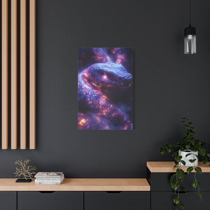 Cosmic Creature Canvas Art, Wall Decor, Home Gallery, Unique Gift, Space-Inspired Art, Mystic Snake Print
