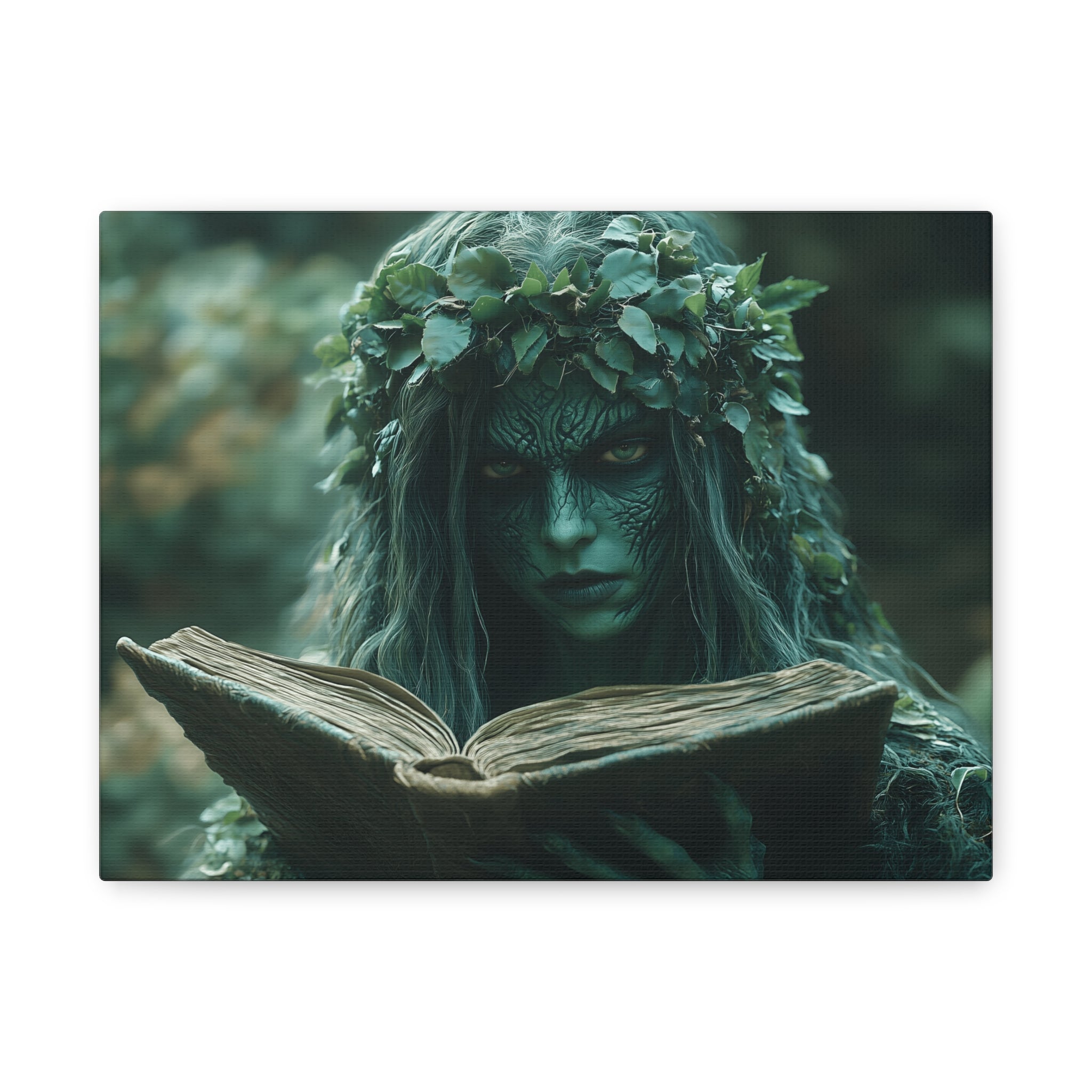 Forest Goddess Art Canvas Wall Décor, Nature Lover Gift, Boho Home Decoration, Fantasy Artwork, Unique Gift Idea