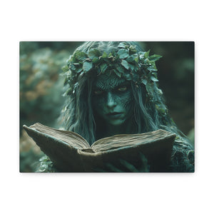 Forest Goddess Art Canvas Wall Décor, Nature Lover Gift, Boho Home Decoration, Fantasy Artwork, Unique Gift Idea