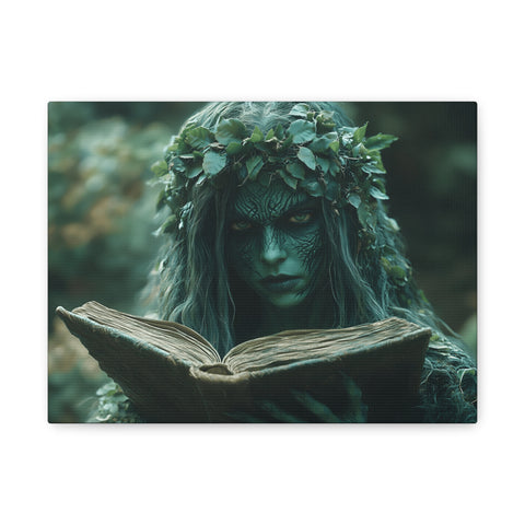 Forest Goddess Art Canvas Wall Décor, Nature Lover Gift, Boho Home Decoration, Fantasy Artwork, Unique Gift Idea