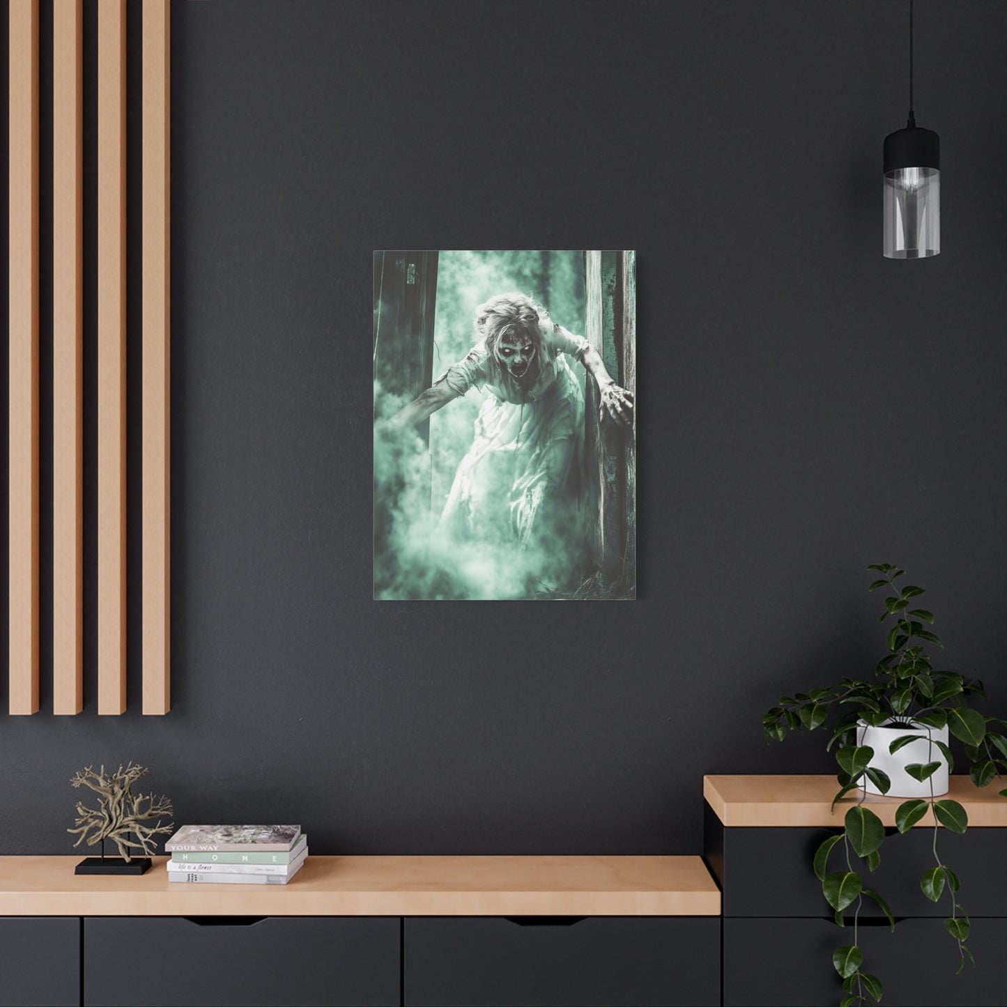 Haunting Matte Canvas Print, Wall Art for Halloween, Scary Decor, Spooky Home Decoration, Horror Lovers Gift, Creepy Artwork