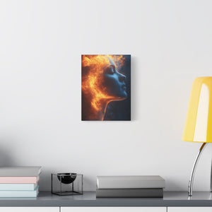 Stretched Canvas Art Print, Abstract Portrait Wall Décor, Bohemian Home Décor, Unique Gift