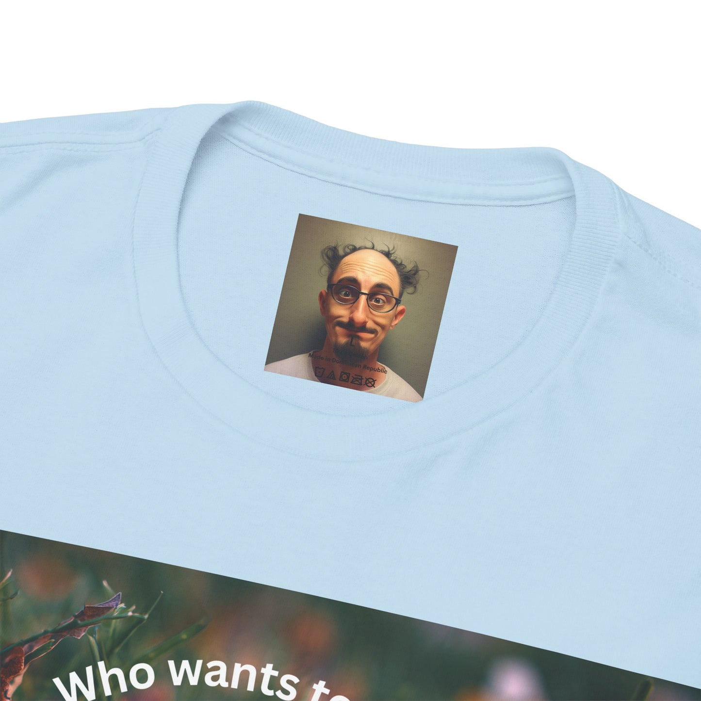 Playful Unisex Heavy Cotton Tee featuring humorous hacky sack graphic, perfect for casual wear.