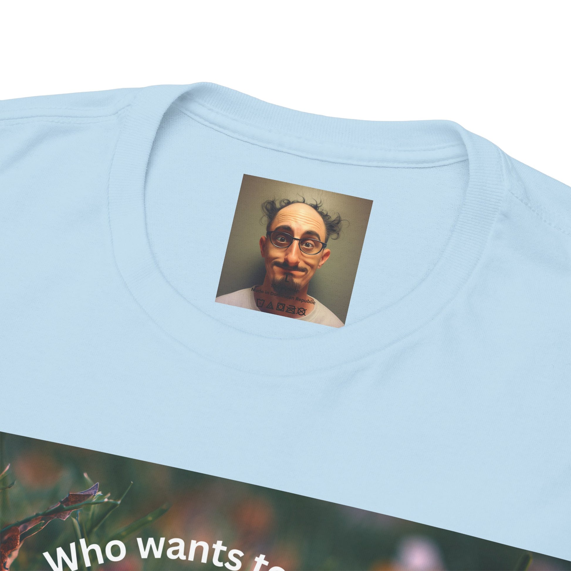 Playful Unisex Heavy Cotton Tee featuring humorous hacky sack graphic, perfect for casual wear.