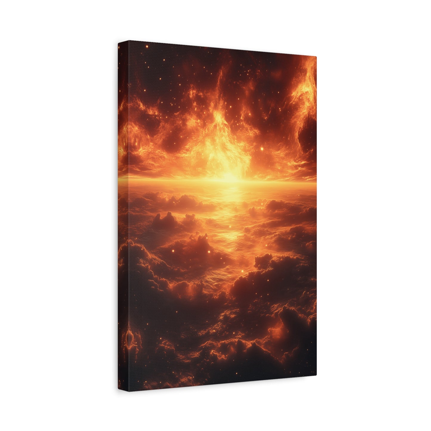 Sunset Ocean Canvas Art, Warm Decorative Wall Art, Home Decor, Gift for Art Lovers, Modern Wall Decor, Living Room Art