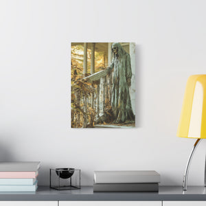 Spooky Gothic Canvas Art, Halloween Decor, Haunted House Wall Art, Creepy Home Decor, Dark Aesthetic