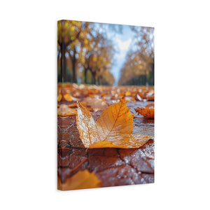 Autumn Leaf Canvas Wall Art, Nature Decor, Fall Home Decor, Seasonal Artwork, Gallery Wall, Eco-Friendly Art