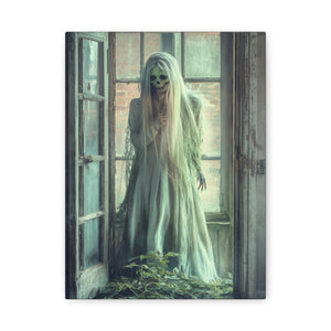Haunting Matte Canvas Wall Art, Creepy Home Decor, Gothic Decor, Halloween Decoration, Spooky Art Piece