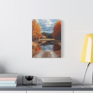 Autumn Landscape Canvas Print, Nature Wall Art, Fall Decor, Rustic Home Decor