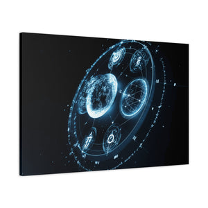 Galactic Matte Canvas Art, Astronomy Wall Decor, Modern Space Print, Home Office Artwork, Celestial Gift Idea