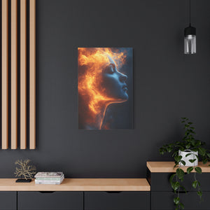 Stretched Canvas Art Print, Abstract Portrait Wall Décor, Bohemian Home Décor, Unique Gift
