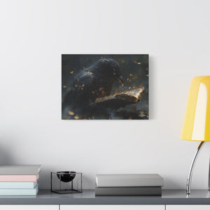 Mystical Raven Canvas Art Print, Gothic Wall Decor, Witchy Home Aesthetic, Unique Gift, Dark Fantasy Decoration
