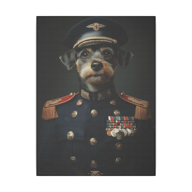 Miniature Schnauzer Military Wall Art - Patriotic Dog Décor for Army, Air Force, Navy, Marines