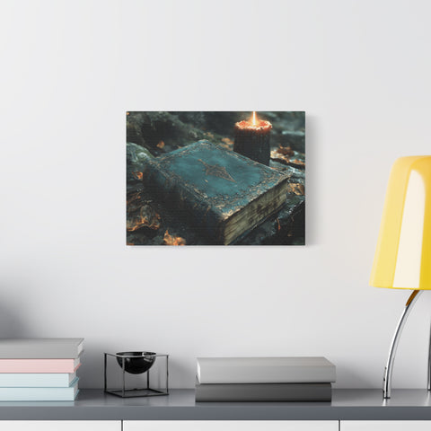 Mystical Canvas Art Print, Wall Decor for Wizardry Lovers, Fantasy Room Decoration, Gift for Bookworm, Gothic Home Accent