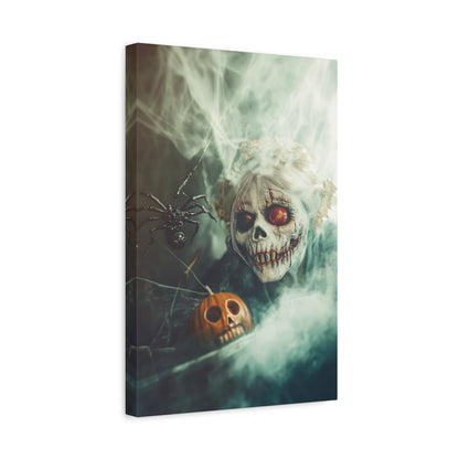 Spooky Halloween Wall Art, Framed Canvas Print, Haunted Decor, Gothic Artwork, Home Decor for Fall Celebrations