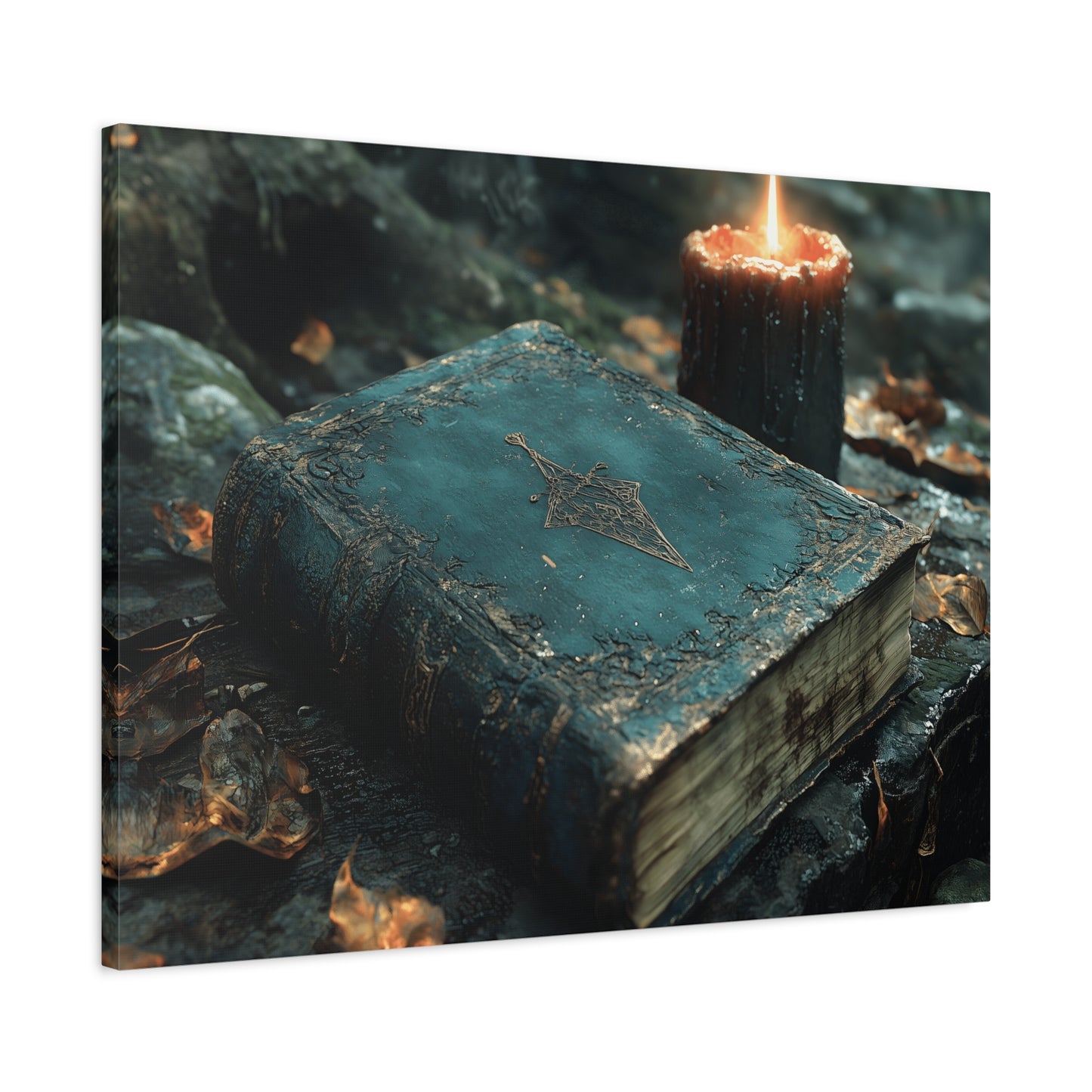 Mystical Canvas Art Print, Wall Decor for Wizardry Lovers, Fantasy Room Decoration, Gift for Bookworm, Gothic Home Accent