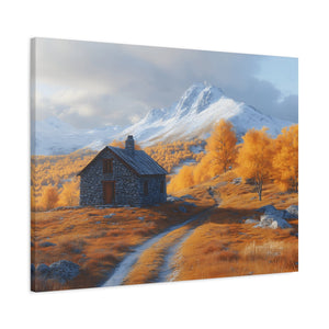 Autumn Landscape Canvas Wall Art, Cozy Home Decor, Nature Print for Living Room, Gift for Art Lovers, Rustic Fall Artwork