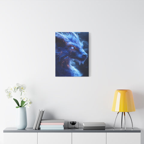 Mystical Creature Canvas Print, Dragon Wall Art, Fantasy Home Decor, Unique Gifting, Gothic Art Piece, Bedroom Aesthetic