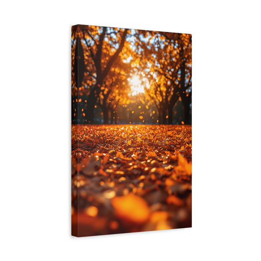 Autumn Landscape Canvas Print, Fall Decor, Cozy Room Art, Home Wall Decor, Gift for Nature Lovers, Thanksgiving Decoration