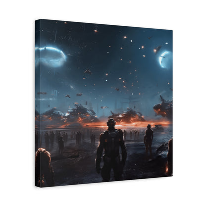 Sci-Fi Wall Art Canvas, Futuristic Decor, Space Art Print, Home Gallery Decoration, Gift for Sci-Fi Lovers