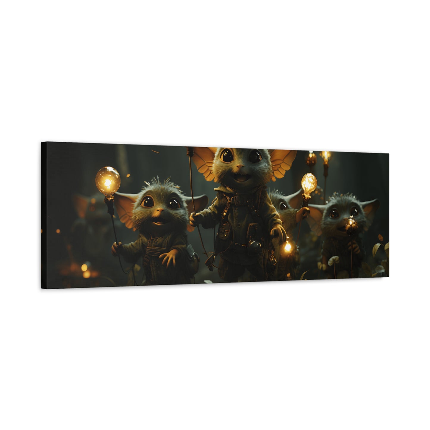 Whimsical Creature Canvas Art, Magic Decor, Playful Wall Art, Fantasy Home Decor, Kids Room Art