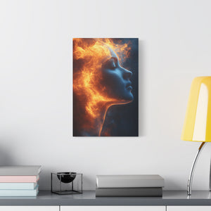 Stretched Canvas Art Print, Abstract Portrait Wall Décor, Bohemian Home Décor, Unique Gift