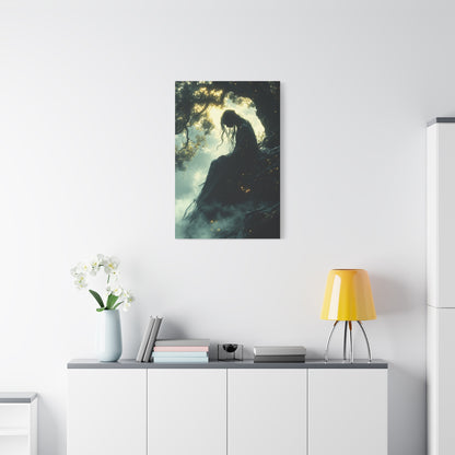 Mystical Forest Canvas Art, Dreamy Home Decor, Bohemian Wall Art, Enchanted Forest Print, Ethereal Nature Artwork, Gift for Nature Lovers