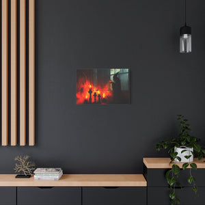Spooky Halloween Canvas Print, Witch Decor, Haunted House Art, Creepy Wall Art, Fall Home Decor