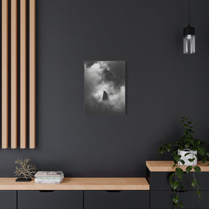 Black and White Wolf Canvas Art Print, Animal Wall Decor, Nature-Inspired Home Decor, Wilderness Art, Unique Gift Idea, Modern Aesthetic