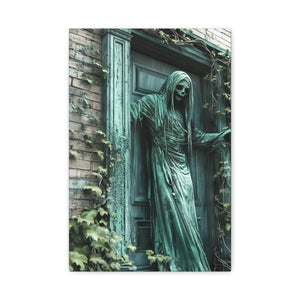 Creepy Gothic Canvas Art, Spooky Decor for Halloween, Wall Art, Unique Gift for Goth Lovers, Eerie Home Decoration