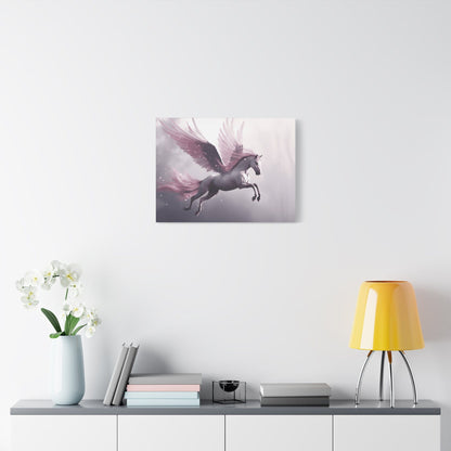 Fantasy Winged Horse Canvas Wall Art, Magical Home Décor, Gift for Horse Lovers, Fairy Tale Art, Dreamy Artwork