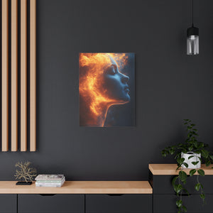 Stretched Canvas Art Print, Abstract Portrait Wall Décor, Bohemian Home Décor, Unique Gift