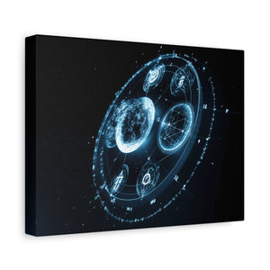Galactic Matte Canvas Art, Astronomy Wall Decor, Modern Space Print, Home Office Artwork, Celestial Gift Idea