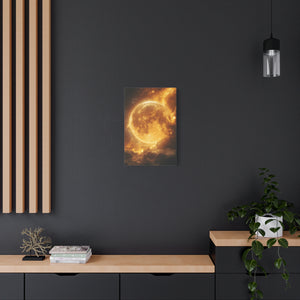 Golden Moon Canvas Wall Art, Celestial Décor for Dreamy Spaces, Perfect for Home, Gift Ideas, Wall Decorations, Astrophotography