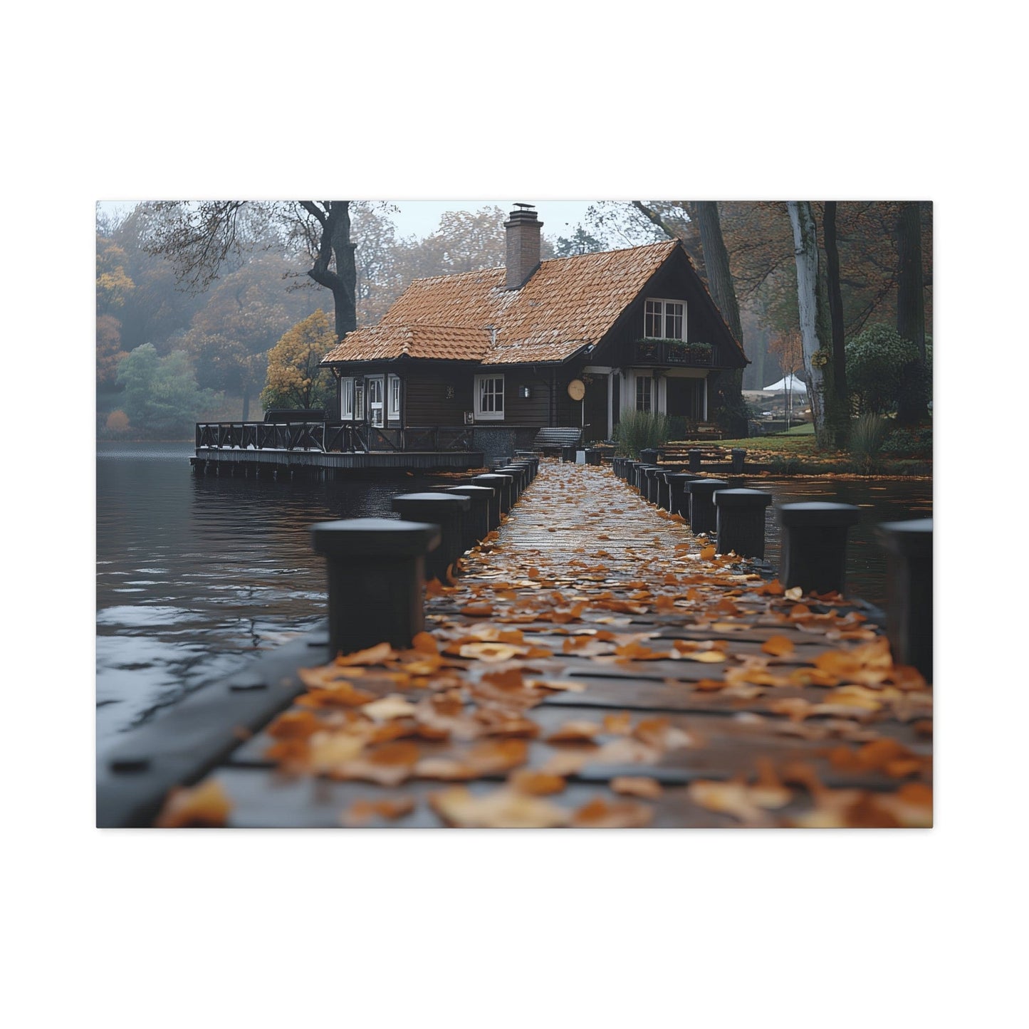 Autumn Landscape Canvas Print, Cozy Home Wall Art, Fall Decor, Nature Photography, Gift for Homeowners, Seasonal Decor