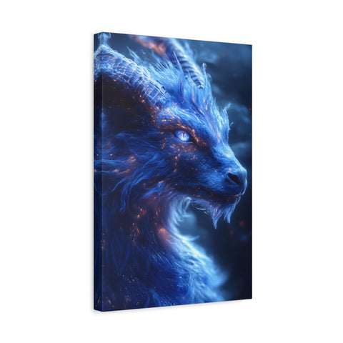 Mystical Creature Canvas Print, Dragon Wall Art, Fantasy Home Decor, Unique Gifting, Gothic Art Piece, Bedroom Aesthetic