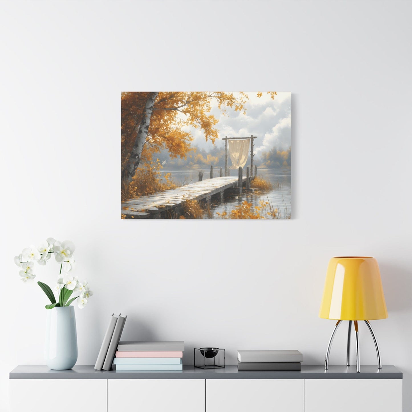 Autumn Serenity Wall Art, Cozy Home Decor, Nature Canvas, Fall Decor, Landscape Artwork, Gift for Nature Lovers