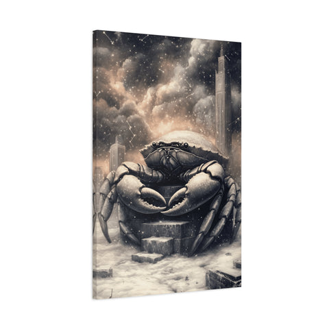 Intricate Crab Art Canvas Print, Coastal Decor, Ocean Lover Gift, Modern Wall Art, Nautical Home Accent