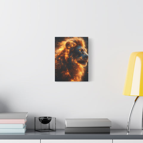 Fierce Lion Canvas Artwork, Wild Animal Decor, Bold Home Wall Art, Inspirational Gift, Unique Lion Print, Modern Decor