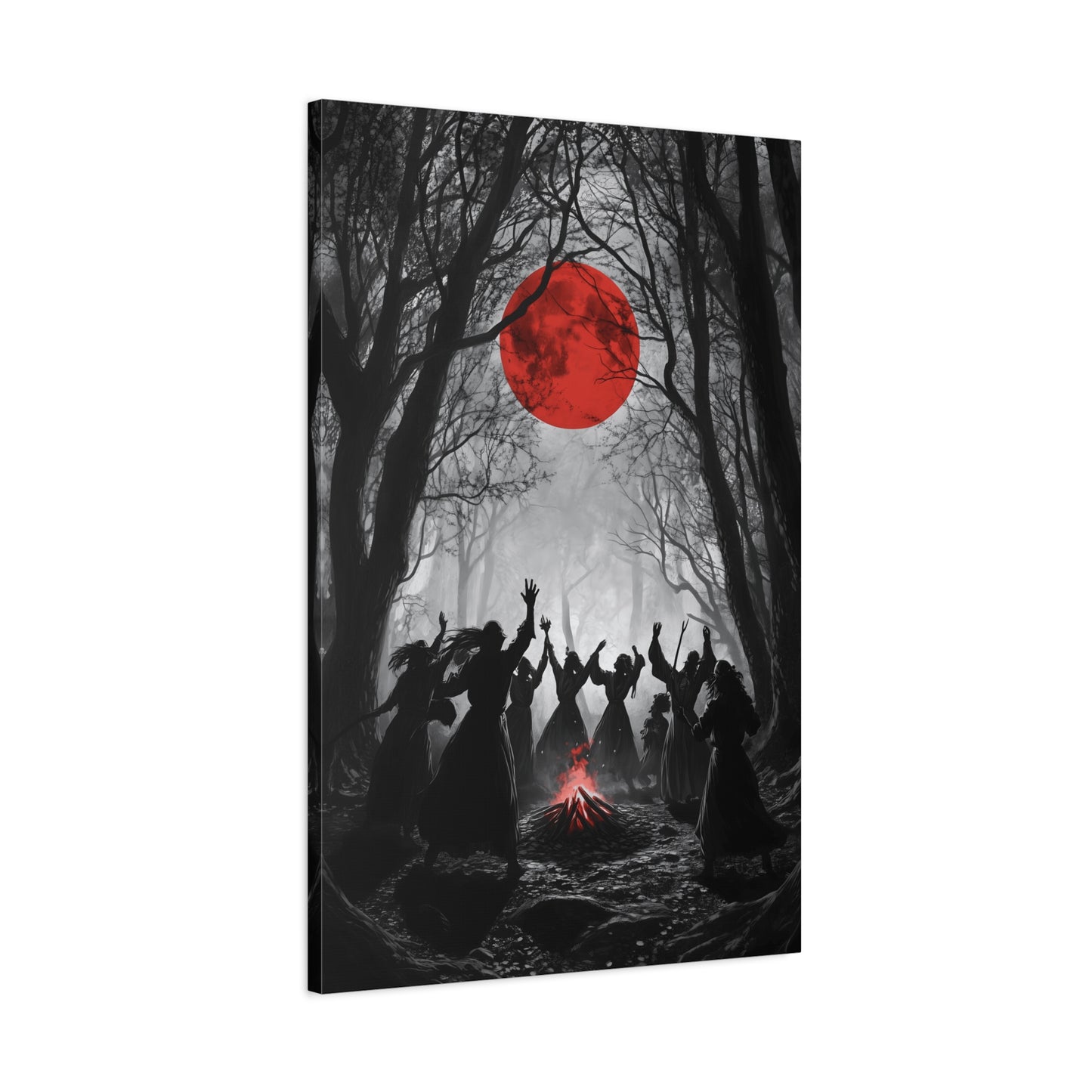 Mystical Forest Canvas Art, Wall Decor, Witchy Home Accent, Boho Decor, Spirit Circle Artwork