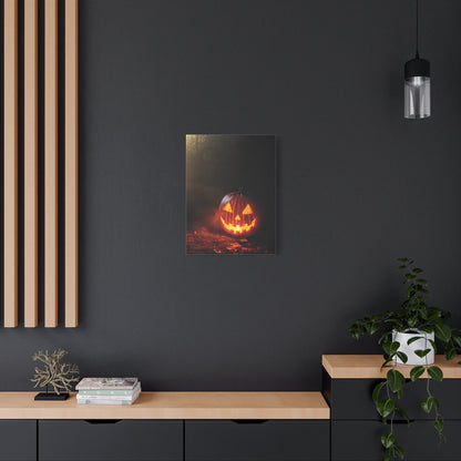 Halloween Pumpkin Canvas Art Print, Spooky Wall Decor, Fall Home Decoration, Halloween Party Decoration, Pumpkin Artwork